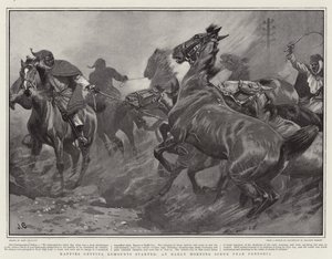 Kaffirs getting Remounts started, an Early Morning Scene near Pretoria